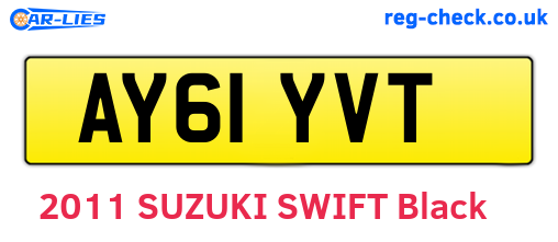AY61YVT are the vehicle registration plates.