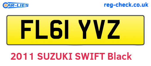 FL61YVZ are the vehicle registration plates.