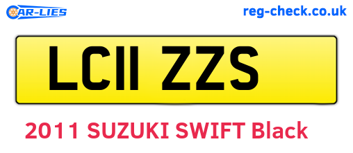 LC11ZZS are the vehicle registration plates.