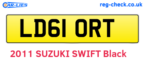 LD61ORT are the vehicle registration plates.