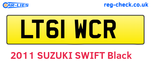 LT61WCR are the vehicle registration plates.