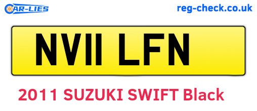 NV11LFN are the vehicle registration plates.