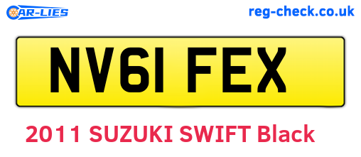 NV61FEX are the vehicle registration plates.