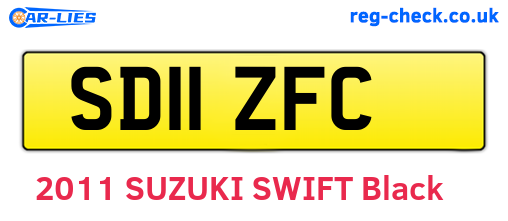 SD11ZFC are the vehicle registration plates.