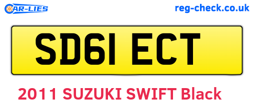 SD61ECT are the vehicle registration plates.