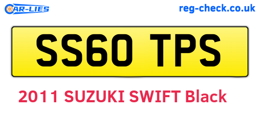 SS60TPS are the vehicle registration plates.