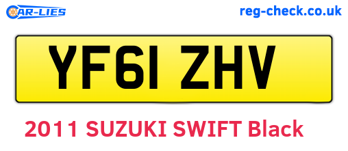 YF61ZHV are the vehicle registration plates.