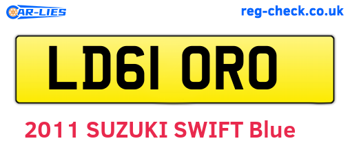 LD61ORO are the vehicle registration plates.