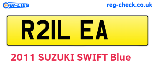 R21LEA are the vehicle registration plates.