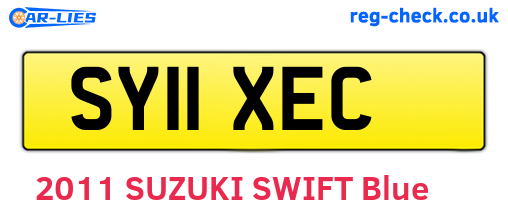 SY11XEC are the vehicle registration plates.