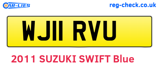 WJ11RVU are the vehicle registration plates.