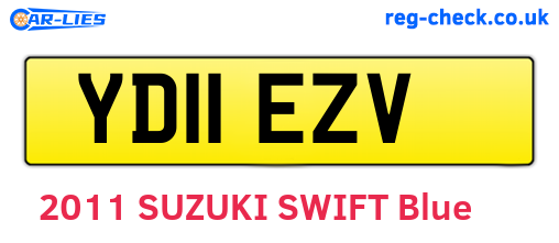 YD11EZV are the vehicle registration plates.