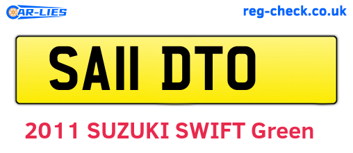SA11DTO are the vehicle registration plates.