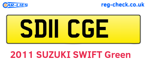 SD11CGE are the vehicle registration plates.