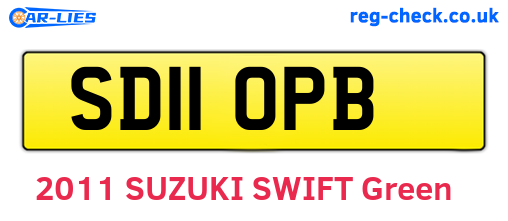 SD11OPB are the vehicle registration plates.