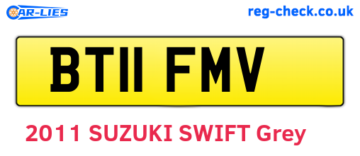 BT11FMV are the vehicle registration plates.