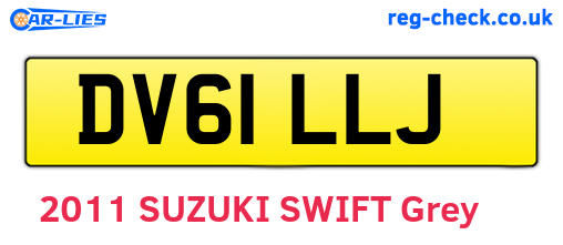 DV61LLJ are the vehicle registration plates.