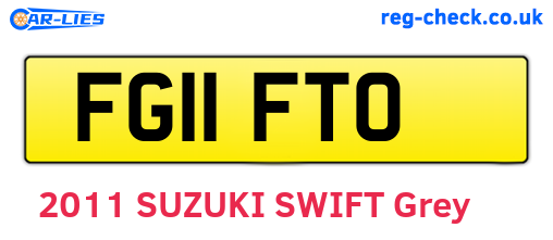FG11FTO are the vehicle registration plates.