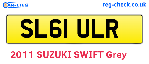 SL61ULR are the vehicle registration plates.