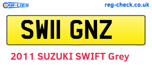 SW11GNZ are the vehicle registration plates.