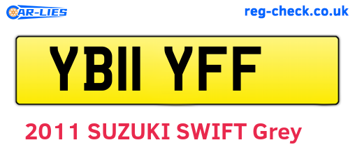 YB11YFF are the vehicle registration plates.