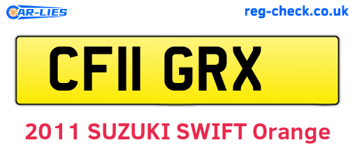 CF11GRX are the vehicle registration plates.
