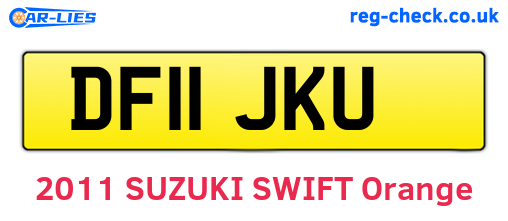 DF11JKU are the vehicle registration plates.