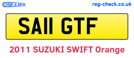 SA11GTF are the vehicle registration plates.