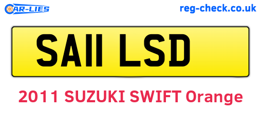 SA11LSD are the vehicle registration plates.