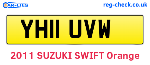 YH11UVW are the vehicle registration plates.