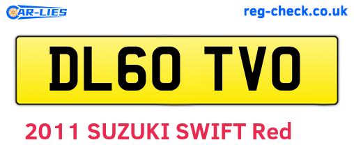 DL60TVO are the vehicle registration plates.
