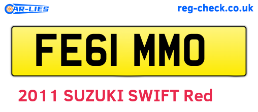 FE61MMO are the vehicle registration plates.