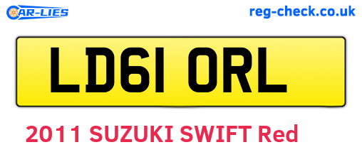 LD61ORL are the vehicle registration plates.
