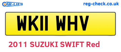 WK11WHV are the vehicle registration plates.