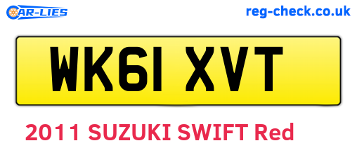 WK61XVT are the vehicle registration plates.