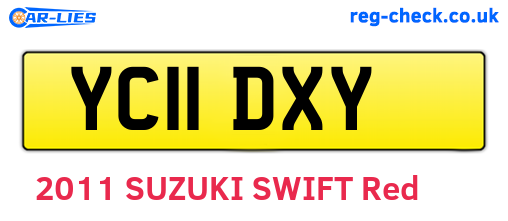 YC11DXY are the vehicle registration plates.