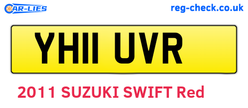 YH11UVR are the vehicle registration plates.