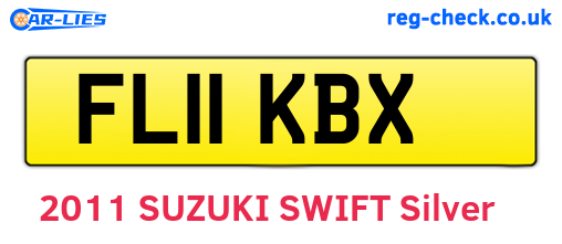 FL11KBX are the vehicle registration plates.