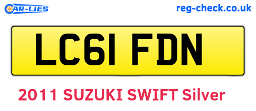 LC61FDN are the vehicle registration plates.