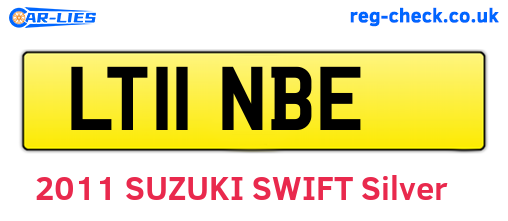 LT11NBE are the vehicle registration plates.
