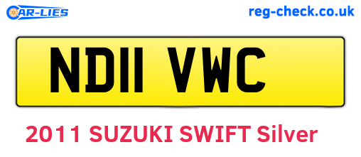 ND11VWC are the vehicle registration plates.