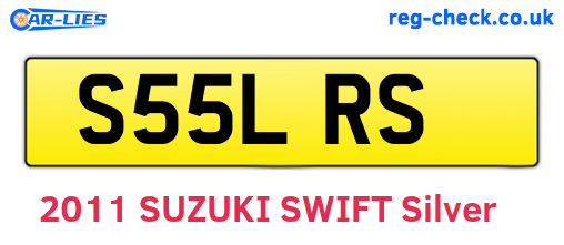 S55LRS are the vehicle registration plates.
