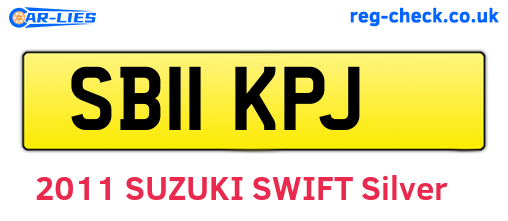 SB11KPJ are the vehicle registration plates.