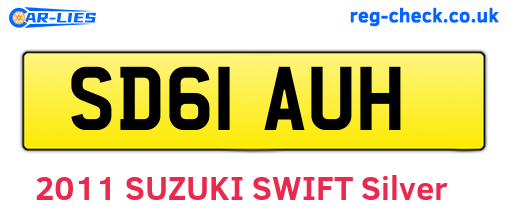 SD61AUH are the vehicle registration plates.