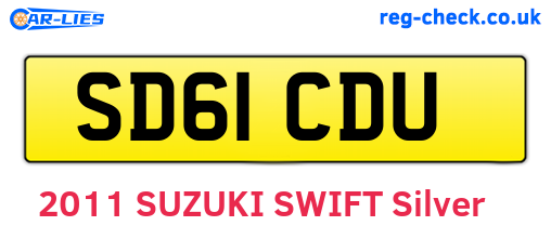 SD61CDU are the vehicle registration plates.