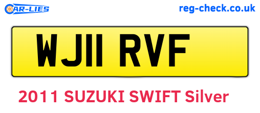 WJ11RVF are the vehicle registration plates.