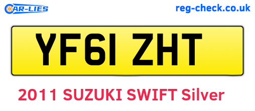 YF61ZHT are the vehicle registration plates.