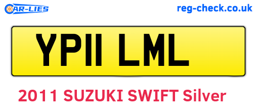 YP11LML are the vehicle registration plates.