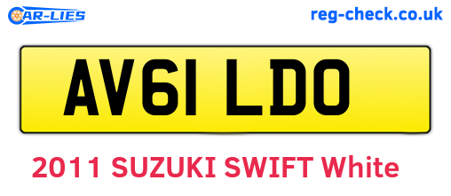 AV61LDO are the vehicle registration plates.