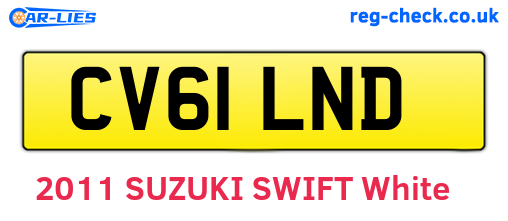 CV61LND are the vehicle registration plates.